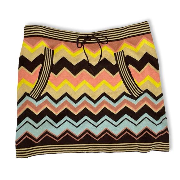 Y2K Missoni x Target Chevron Knit Mini Skirt Small (M Fit) Vintage - Picture 3 of 11